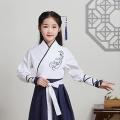 7C145 ش˭ԧ չҳ شط 蹽   çԹ Modern Hanfu White BlueSkirt