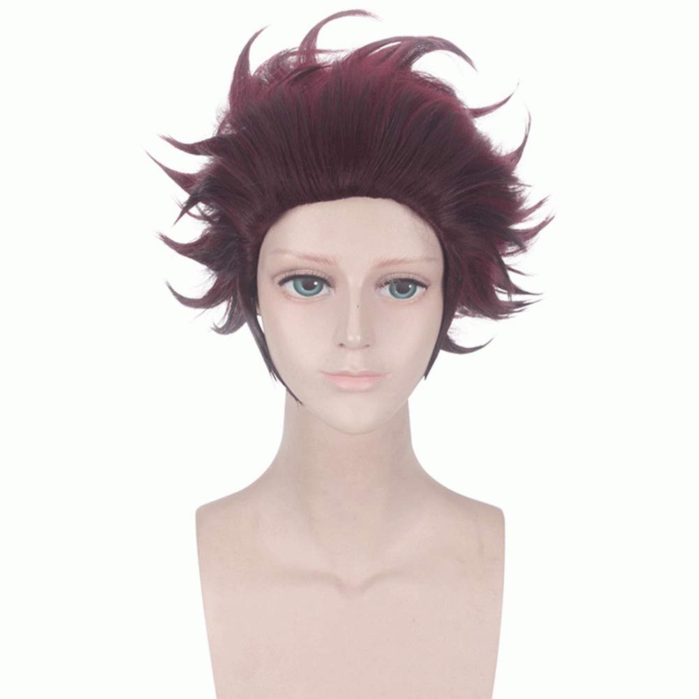 ٻҾ2 ͧԹ : ԡѹ ԡ ѹ ҺԦҵ Kamado Tanjiro Kimetsu no Yaiba or Demon Slayer Cosplay wig ԡΌ 