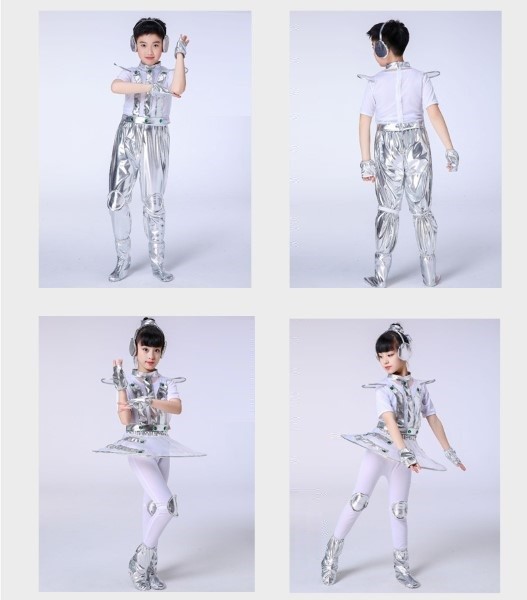 ٻҾ2 ͧԹ : 7C211 ش ش¹ شǡ ش¹ شԹ Children Robot Space Alien Silver Costume