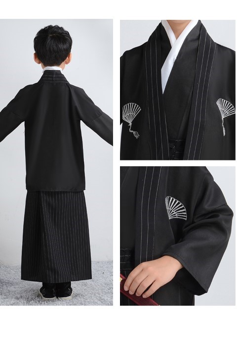 ٻҾ3 ͧԹ : 7C122 ش ش ش١ҵ ش մ㺾Ѵ Kimono Yukata Black and Fan Pattern Costumes