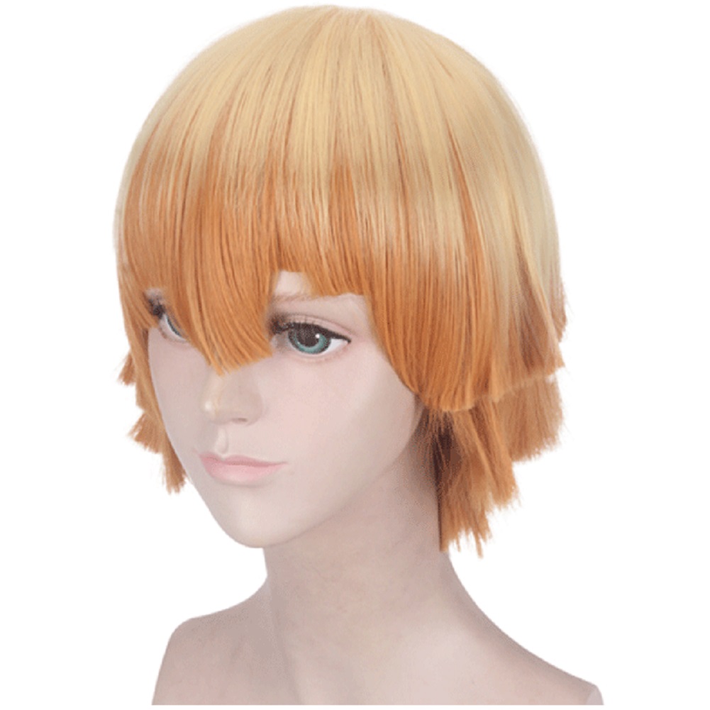 ٻҾ3 ͧԹ : ԡૹԷ ԡҡѵ ૹԷ ԡ ͧ͹ͧ  ҺԦҵ Agatsuma Zenitsu Kimetsu no Yaiba or Demon Slayer Cosplay wig ԡΌ 