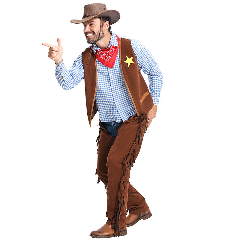 �ٻ�Ҿ���3 �ͧ�Թ��� : ++�������++�ش��Ǻ�¼���� �ش�������ͤ�Ǻ�� �شΌ�դѹ��� Western Cowboy Costume ��������� �������ǡ ��Ҿѹ�� ����͡�� �ҧࡧ˹ѧ��� �ش�����������ԡѹ��͹�ؤ �ҹ������ Halloween Rodeo Cowboy Cosplay Outfit ����˭����Ǥѹ���ᴹ���ѹ��