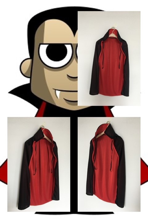 ٻҾ4 ͧԹ : 7C126 ش Ҥ 硤 á ᴧ Red and Black The Witch or Dracula Cloak Costumes