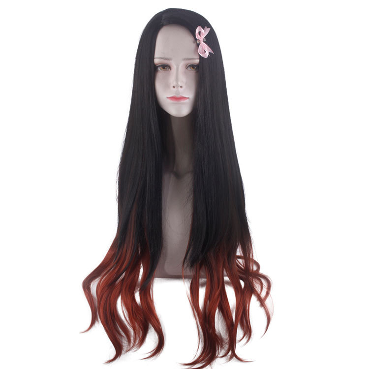 ٻҾ4 ͧԹ : ԡ๫ ԡ Ы ๫ (ժ) ҺԦҵ Kamado Nezuko Kimetsu no Yaiba or Demon Slayer Cosplay wig ԡΌ 