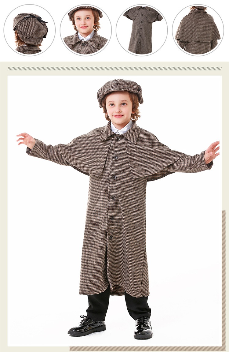 ٻҾ4 ͧԹ : 7C201 ش شѡ׺ ش͡  Children Detective Sherlock Holmes Costume