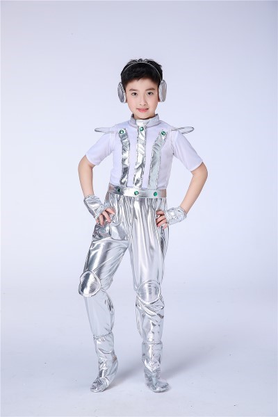 ٻҾ4 ͧԹ : 7C211 ش ش¹ شǡ ش¹ شԹ Children Robot Space Alien Silver Costume