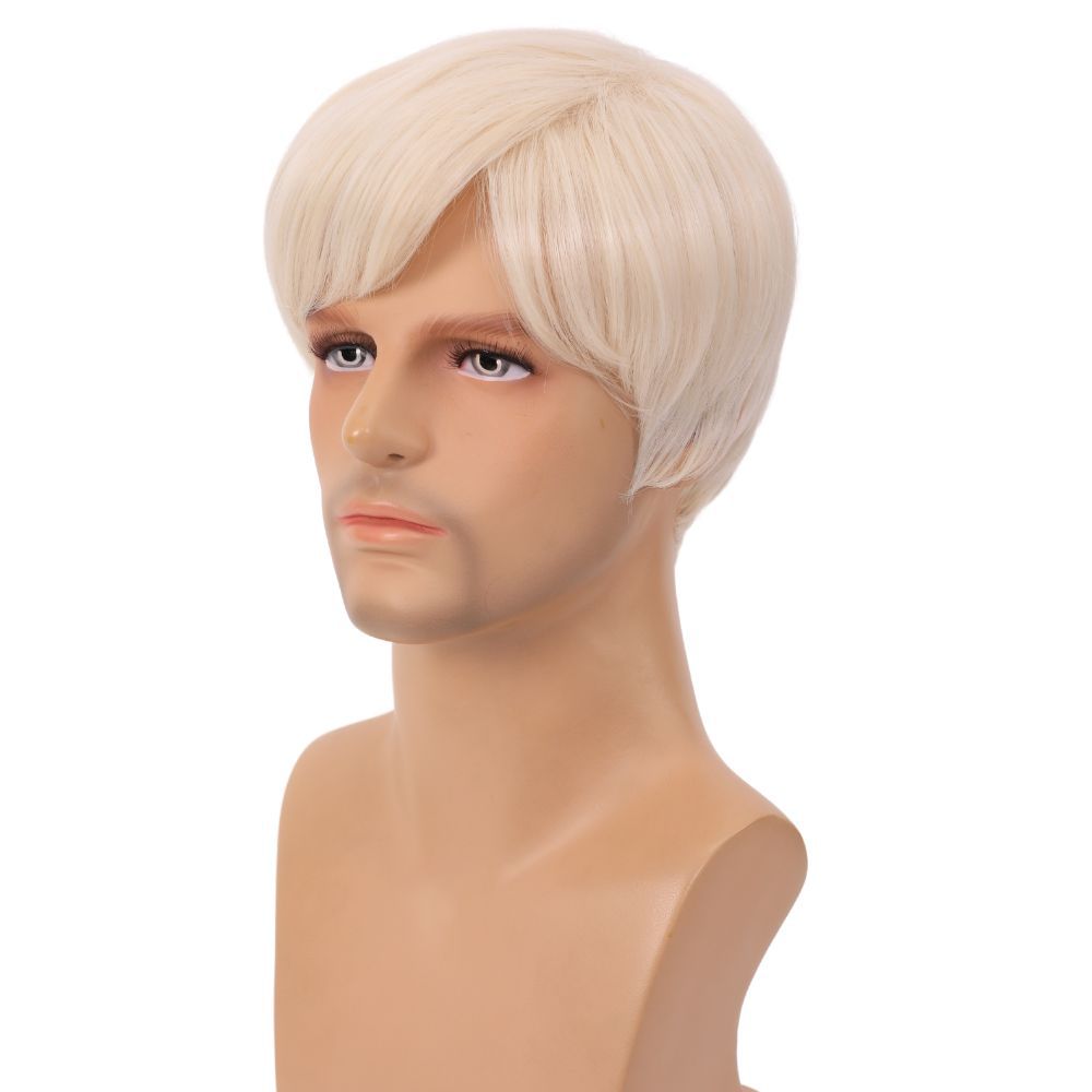 ٻҾ4 ͧԹ : ԡह Ken Movie Wig Blonde Short Hair Halloween Mens Adult Cosplay