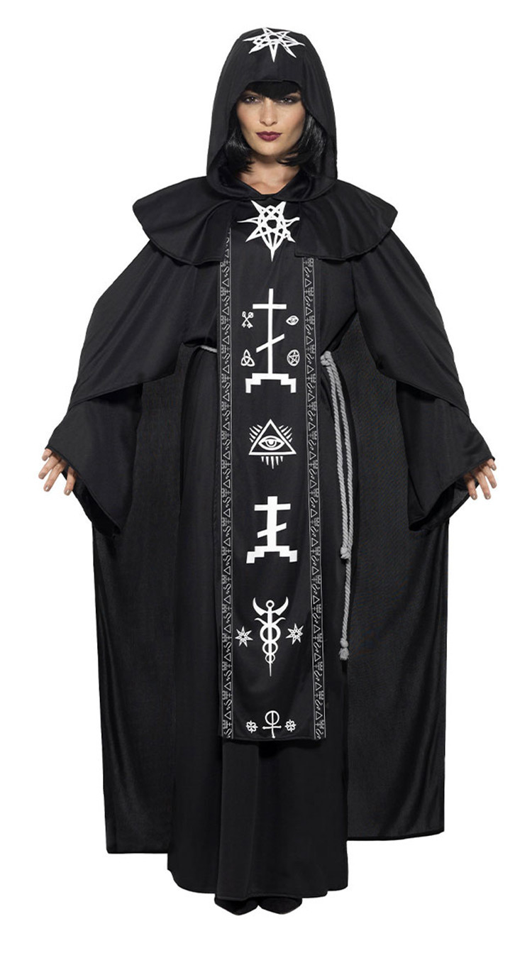 ٻҾ4 ͧԹ : ++++ç ش شç ͼ  شѡǪ ͧ觡ؤҧ   vampire ٵ Medieval Monk Priest Robe Black Hooded 