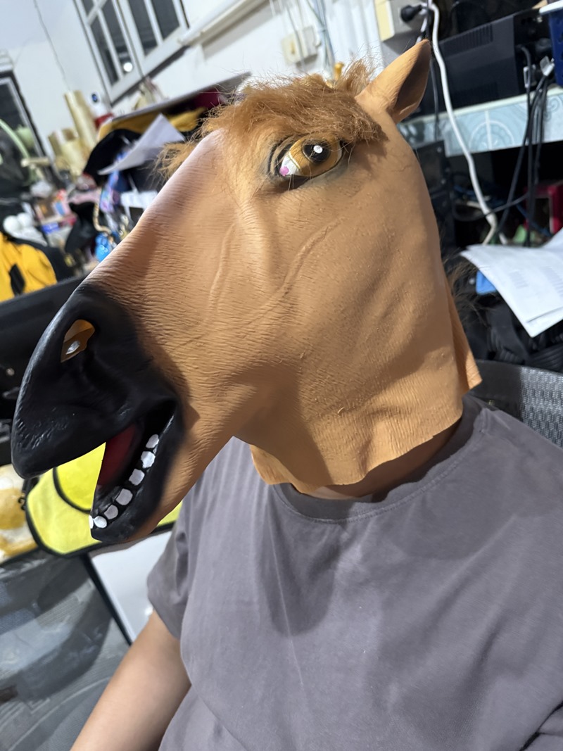 ٻҾ4 ͧԹ : 7C375.2 ˹ҡҡ ˹ҡҡ ˹ҡҡѭ ˹ҡҡҧ ˹ҡҡ Hurse Head Rubber Mask Costume