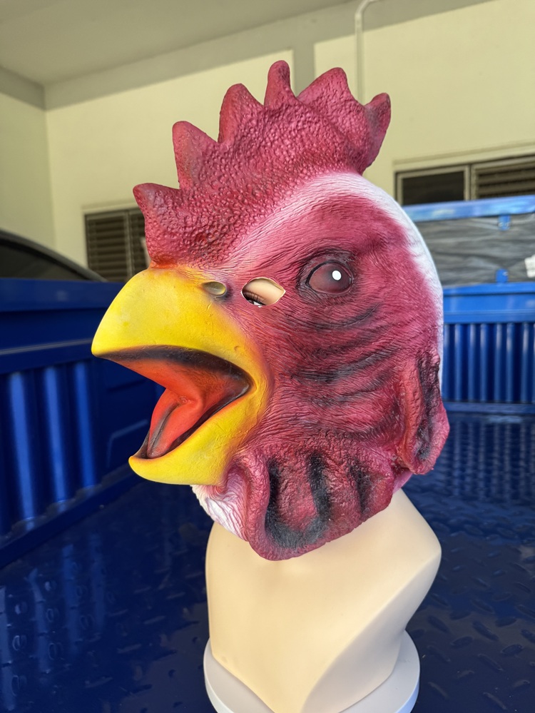 �ٻ�Ҿ���4 �ͧ�Թ��� : 7C375.4 ˹�ҡҡ�� ˹�ҡҡ����� ˹�ҡҡ�ҧ ˹�ҡҡ������ Chicken Rooster Hen Head Rubber Mask Costume