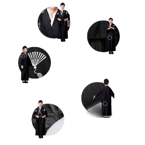 ٻҾ5 ͧԹ : 7C122 ش ش ش١ҵ ش մ㺾Ѵ Kimono Yukata Black and Fan Pattern Costumes