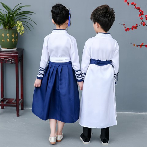 ٻҾ5 ͧԹ : 7C143 ش硪 չҳ شط 蹽   ѴԹ Modern Hanfu White BlueBelt