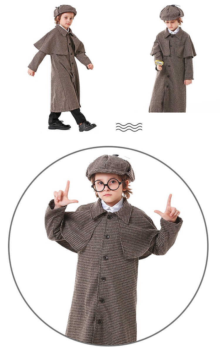 ٻҾ5 ͧԹ : 7C201 ش شѡ׺ ش͡  Children Detective Sherlock Holmes Costume