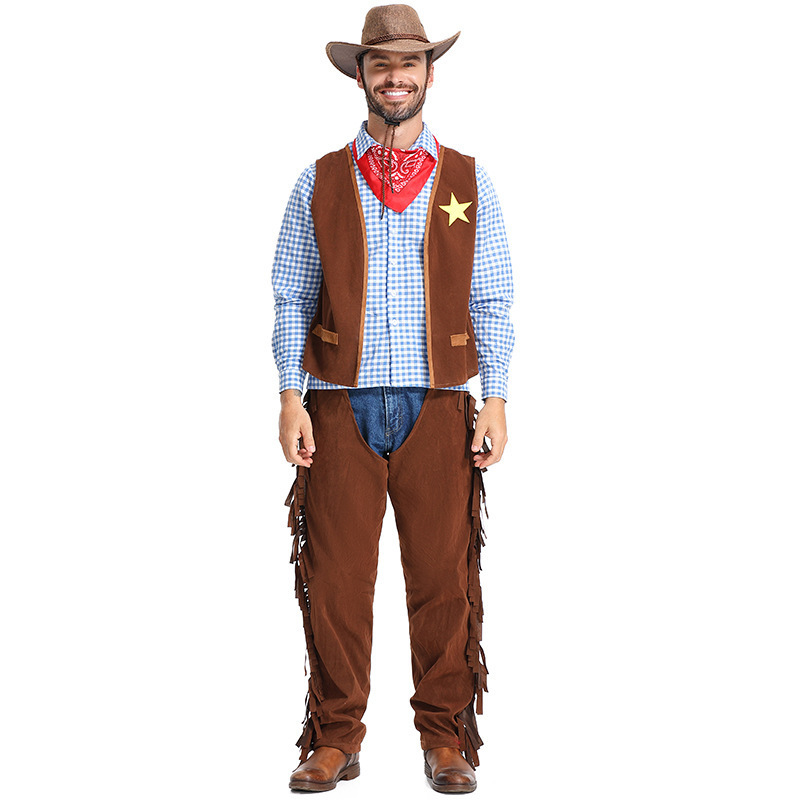 �ٻ�Ҿ���5 �ͧ�Թ��� : ++�������++�ش��Ǻ�¼���� �ش�������ͤ�Ǻ�� �شΌ�դѹ��� Western Cowboy Costume ��������� �������ǡ ��Ҿѹ�� ����͡�� �ҧࡧ˹ѧ��� �ش�����������ԡѹ��͹�ؤ �ҹ������ Halloween Rodeo Cowboy Cosplay Outfit ����˭����Ǥѹ���ᴹ���ѹ��