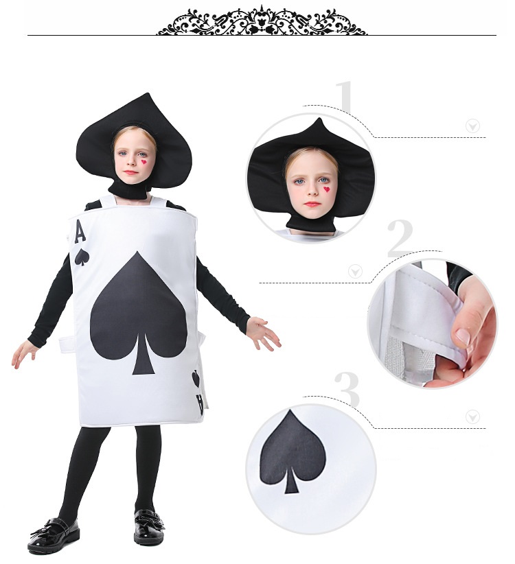 ٻҾ6 ͧԹ : 7C132 ش ش ش ش⾴ Children Spades Poker soldier Card Costumes