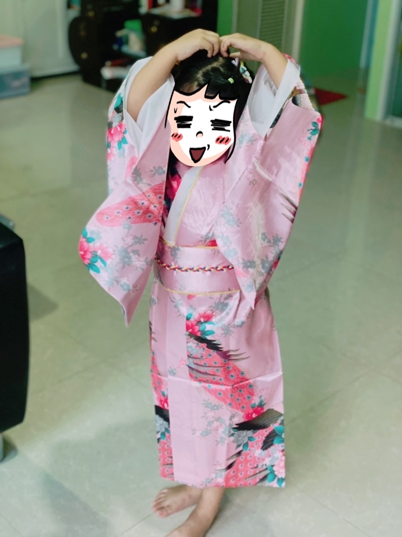 ٻҾ6 ͧԹ : 7C193 ش˭ԧ ժ ش ش١ҵ شԪ ش Kimono Yukata Pink Colour Costumes