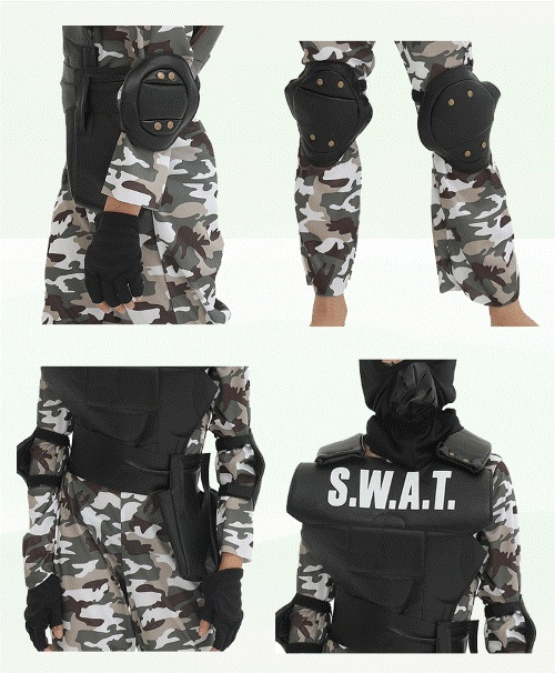 ٻҾ6 ͧԹ : 7C307  9  Ѵ ش ش˹»Ժѵԡþ ش˹ҵ SWAT Children S.W.AT. Police Costume