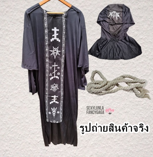 ٻҾ6 ͧԹ : ++++ç ش شç ͼ  شѡǪ ͧ觡ؤҧ   vampire ٵ Medieval Monk Priest Robe Black Hooded 