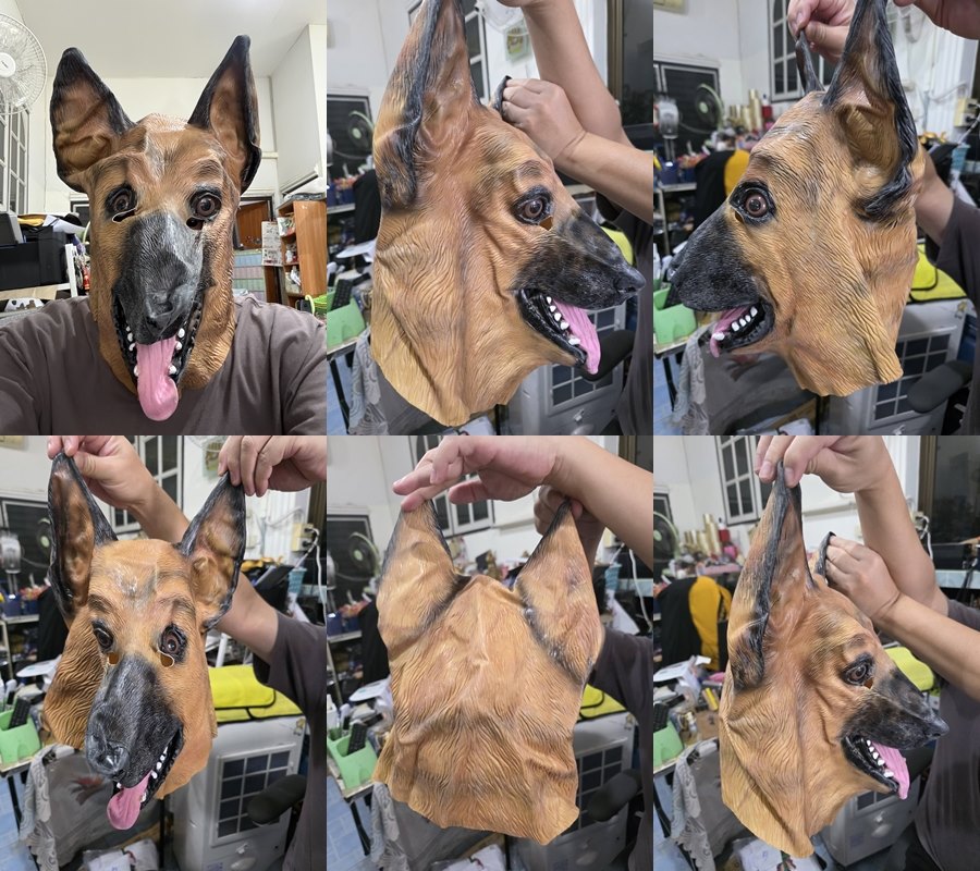 ٻҾ6 ͧԹ : 7C375.3 ˹ҡҡ ˹ҡҡ ˹ҡҡҧ ˹ҡҡ Dog Head Rubber Mask Costumes