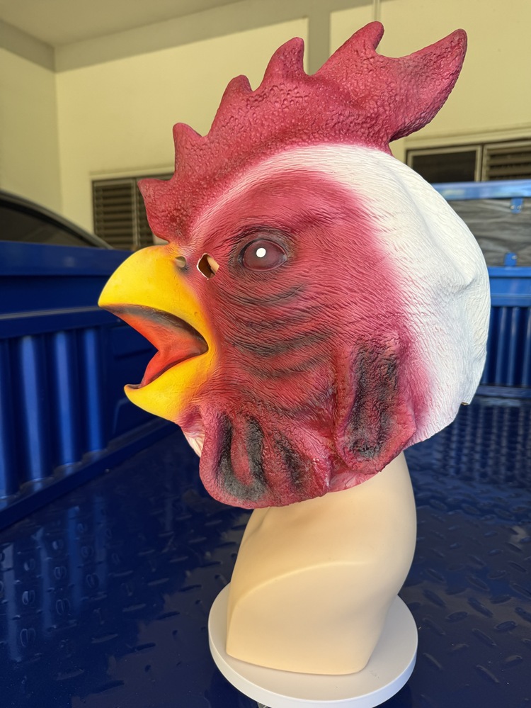 �ٻ�Ҿ���6 �ͧ�Թ��� : 7C375.4 ˹�ҡҡ�� ˹�ҡҡ����� ˹�ҡҡ�ҧ ˹�ҡҡ������ Chicken Rooster Hen Head Rubber Mask Costume